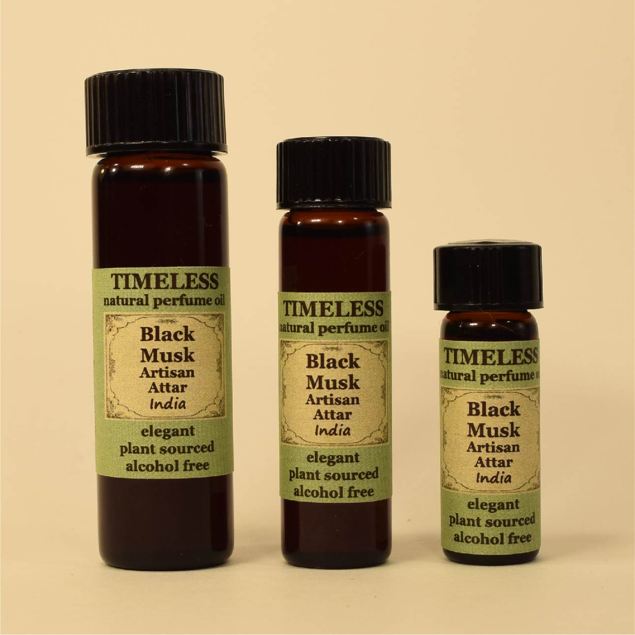 Black Musk Attar Natural Essential Oil Fragrance, Alcohol Free