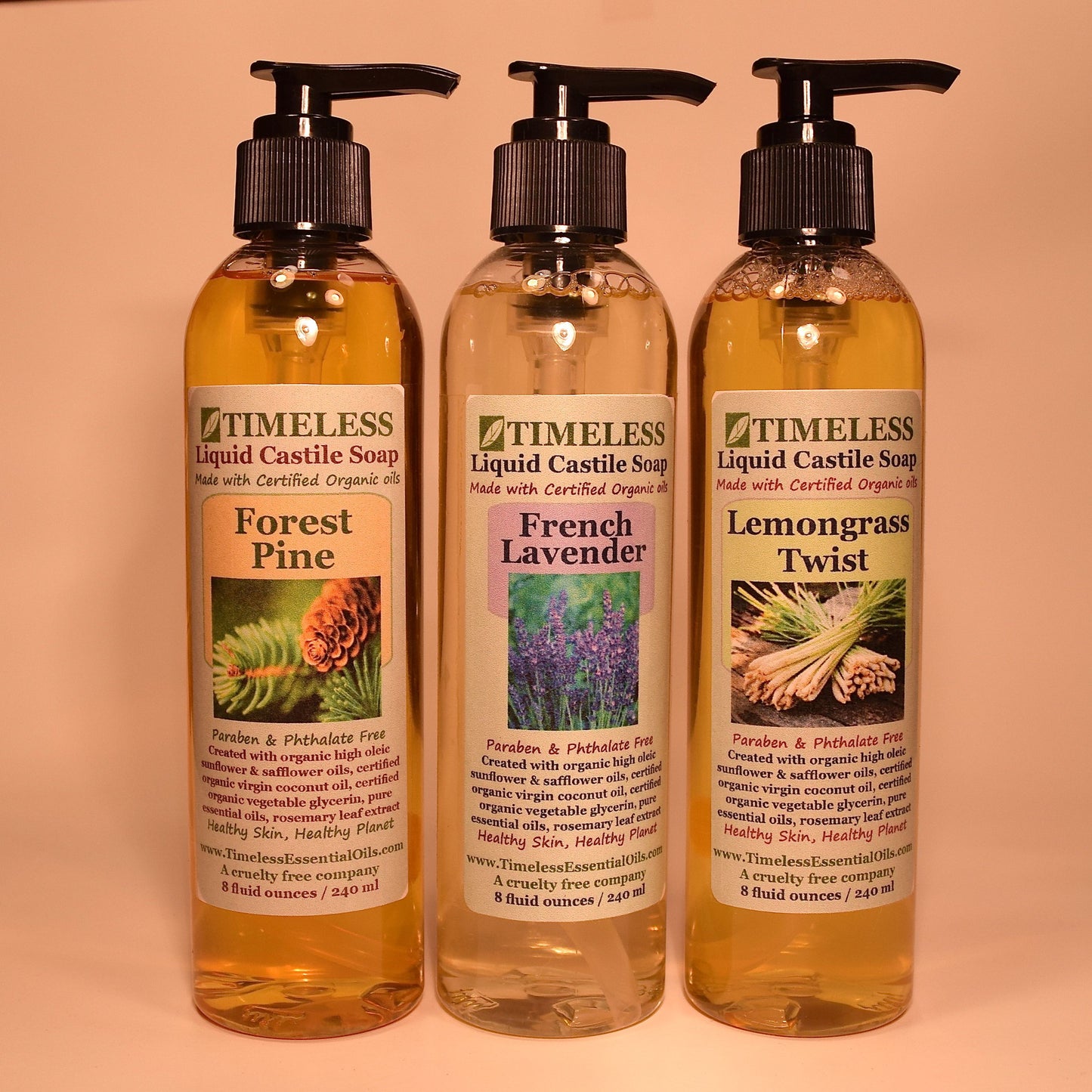 Organic Liquid Castile Soap - 8 ounce pump bottle