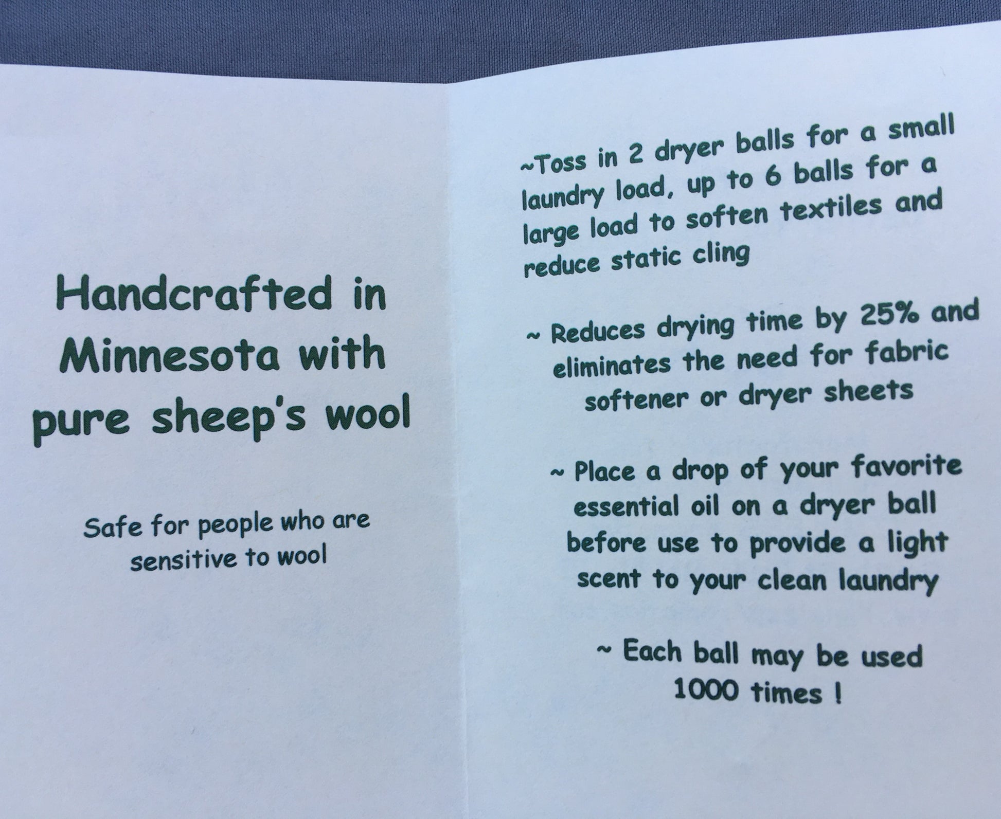 TIMELESS Wool Dryer Balls are a chemical-free fabric softener.