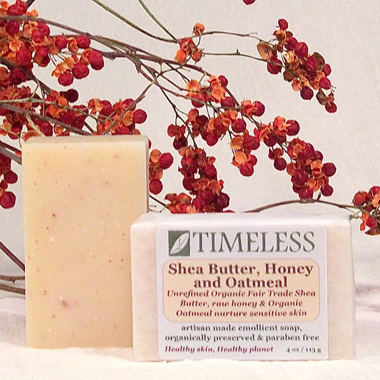 Organic Shea Butter Bar Soap - Shea Butter, Honey & Oatmeal