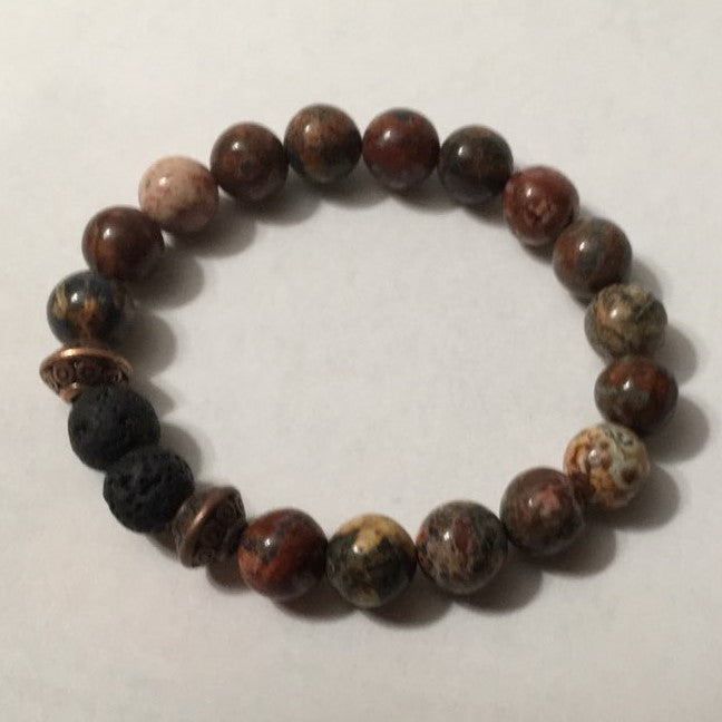 Diffuser Bracelet, Leopard Jasper