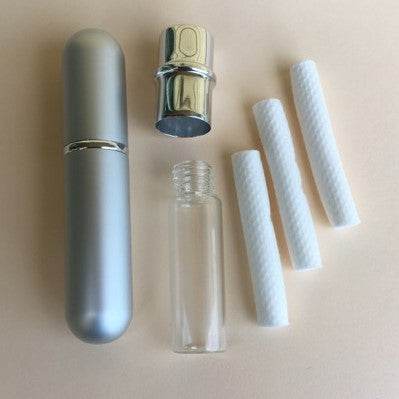 Refillable aluminum nasal inhaler for essential oils