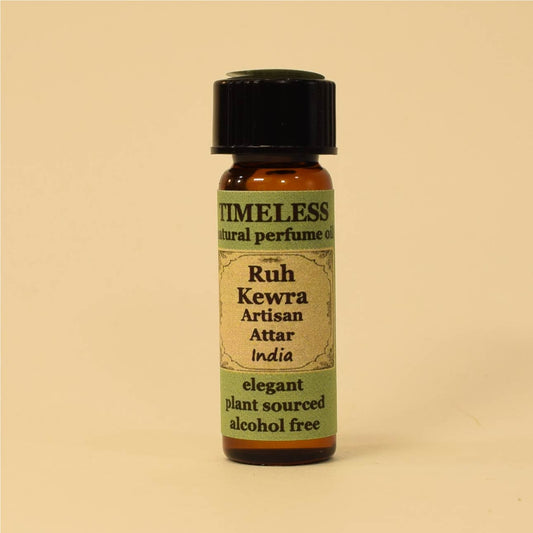 TIMELESS Ruh Kewra Attar is a sweet, plant-based and alcohol-free perfume oil