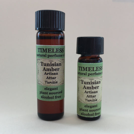Plant-based TIMELESS Tunisian Amber Attar has a captivating fragrance and supports emotional balance.