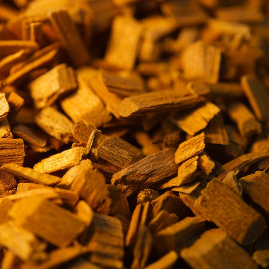 Amyris wood chips used for making essential oil.